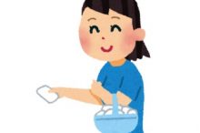 ティッシュを配る人。