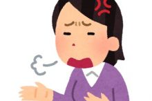 愚痴を言うおばさん。