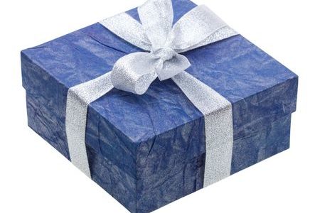 贈り物の青い箱