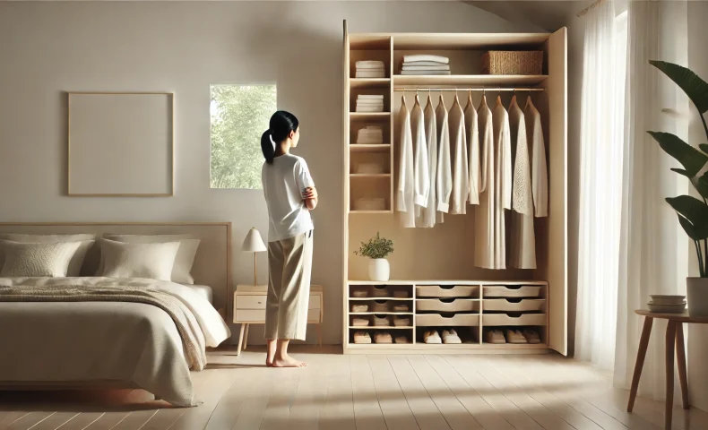 looking at closet