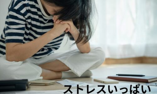 カードを使いすぎてストレスをためている女性