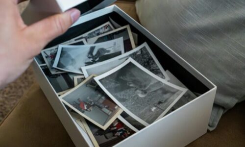 箱に入った古い写真