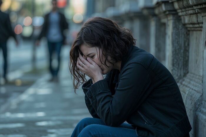 後悔している女性