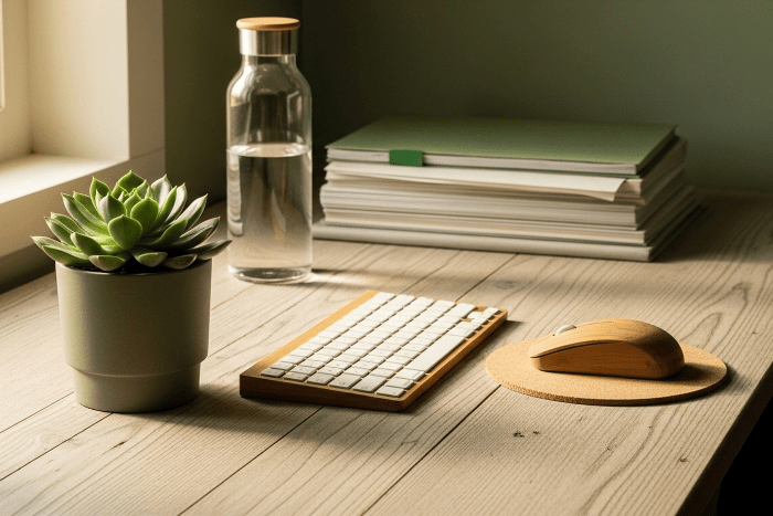 ものが少ないデスク