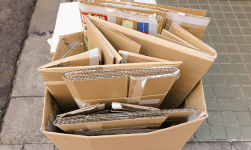 つぶした段ボール